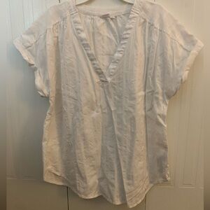 WHITE GAP SHORT SLEEVE BLOUSE